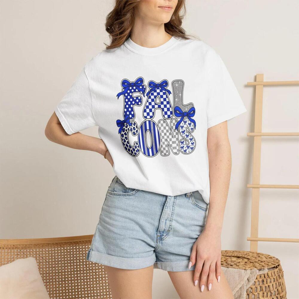 Falcons Shirt, Royal Blue Silver Spirit Wear, Falcons Game Day Tee